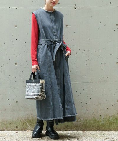 デニムでロングＯＰ