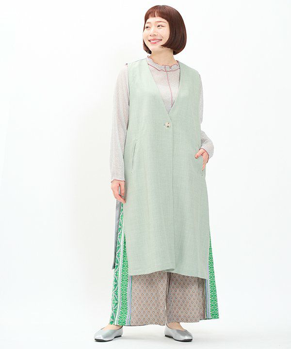 カ*オ様 エルサ　ジレ AZUL BY MOUSSY | リネンライクジレ (ベスト ) |SHEL'TTER WEBSTORE