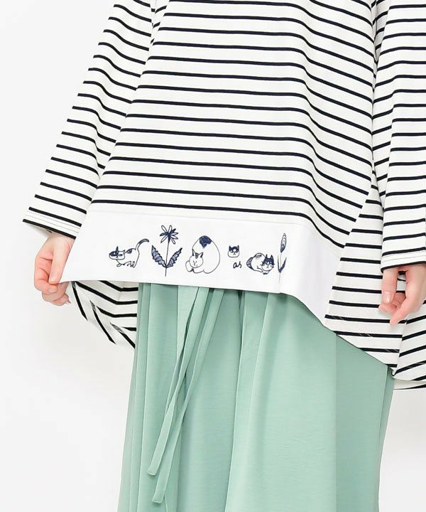as\"on ason アズオン ネコルン刺繍ハーフzip | AS KNOW AS オンラインショップ