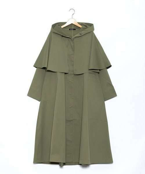 み*る様 フード付きダークグリーンケープコート ケープカラーコート/MM348607 – MISCH MASCH|31 Sons de mode