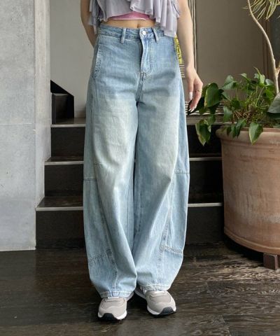 切替えワイドデニムＰＴ