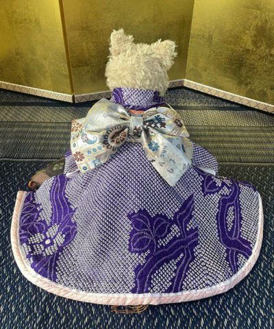 見返り振袖長ー古代紫色ー