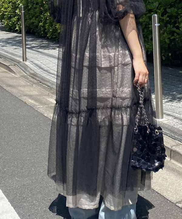 ドットに注目チュールOP | AS KNOW AS オンラインショップ