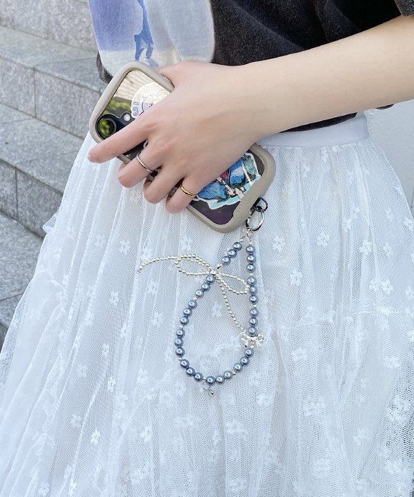 ホワイトパール リボンチャーム 再販・予約】white pearl shoes clip ribbon charm | Mum.