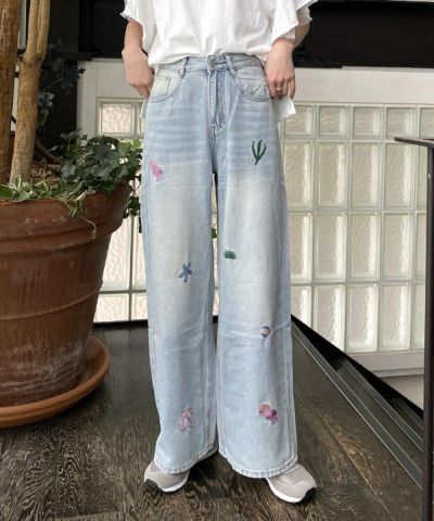 バリエ刺繍デニム