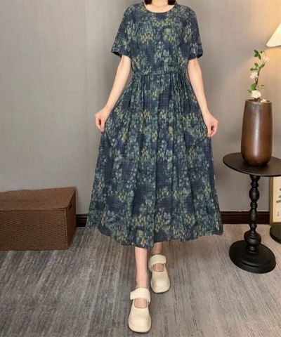 しばっても柄ワンピ