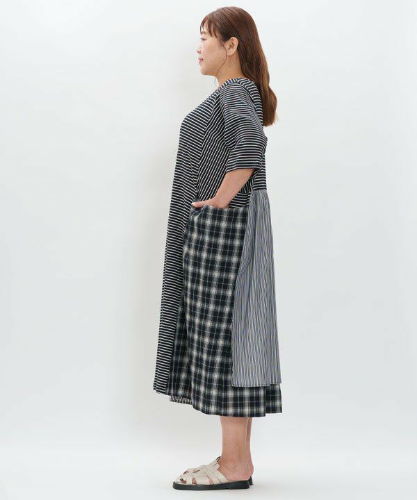 AS KNOW AS olaca ひやひやパッチＯＰ　大きいサイズワンピース AS KNOW AS olaca ひやひやパッチOP 大きいサイズワンピース