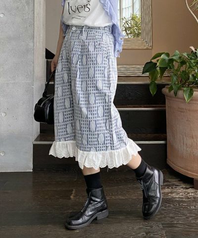 レースデニムのハーフＰＴ