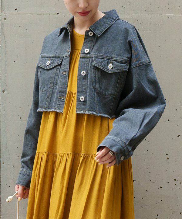 ミスアシダ ショートデニムジャケット サイズ7 キモノデニム / ショートデニムジャケット, Indigo – MARKAWARE