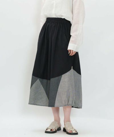 裾に切り替えデニムＳＫ