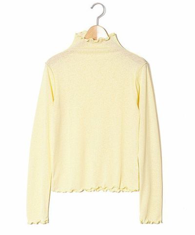 日本に 着用1回】EGLANTINE ボア素材ハイネックベストロゴ入り