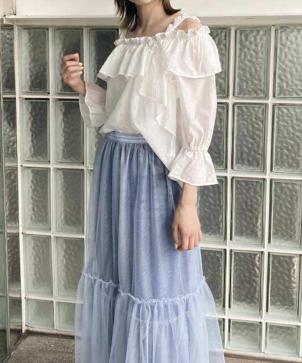 極美品　アズノゥアズピンキー　とろみシフォン半袖チュニック　フェミニン　花柄 試着のみ アズノゥアズピンキー とろみシフォン半袖チュニック