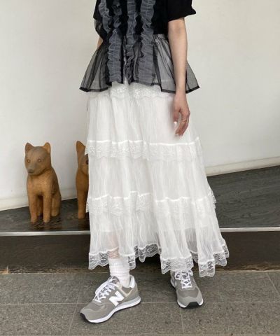 超ガーリー裾レースデニム | AS KNOW AS オンラインショップ