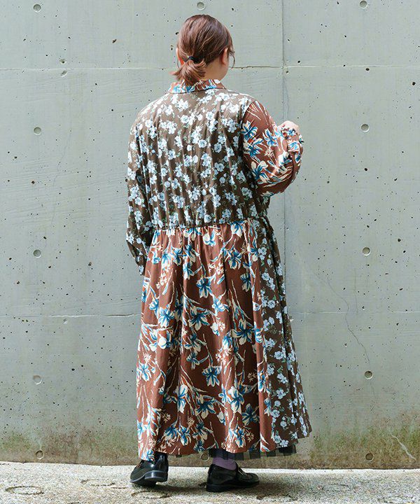 新品 as know as olaca ドビーフラワーワンピ 15号 ゆったり オオラカ | 大きいサイズ（15号～21号）のレディース服通販サイト