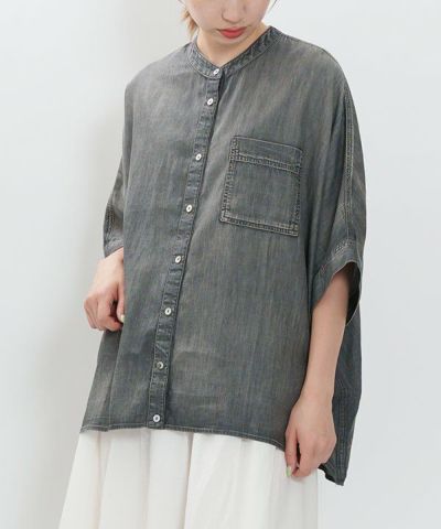 ウスデニギャザ袖BL | AS KNOW AS オンラインショップ