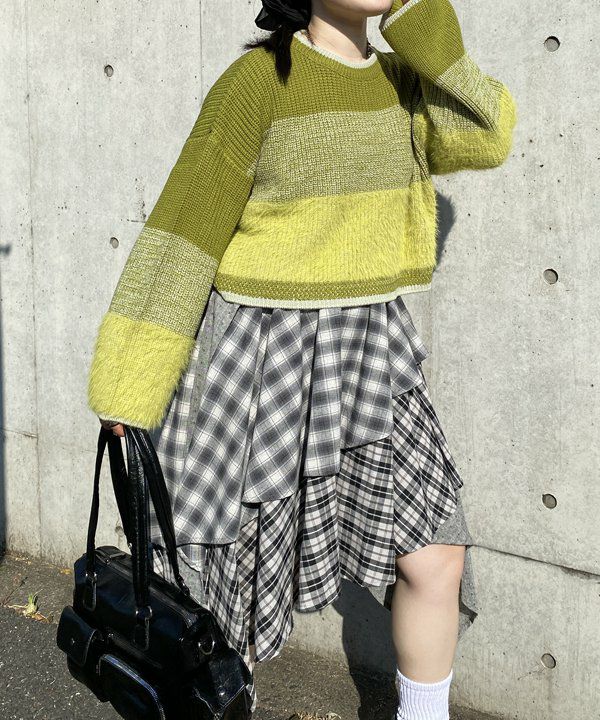 【ちーもん】新品AS KNOW AS Olaca カラフルニット RANAN ニット セーター 「24AW新色追加」カラフルニットプル