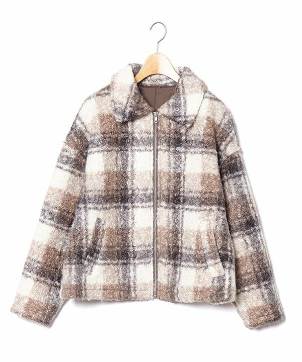 bound チェック柄 ナイロンジャケット XS Sibra セットアップ チェック柄テーラードジャケット+ミニスカート