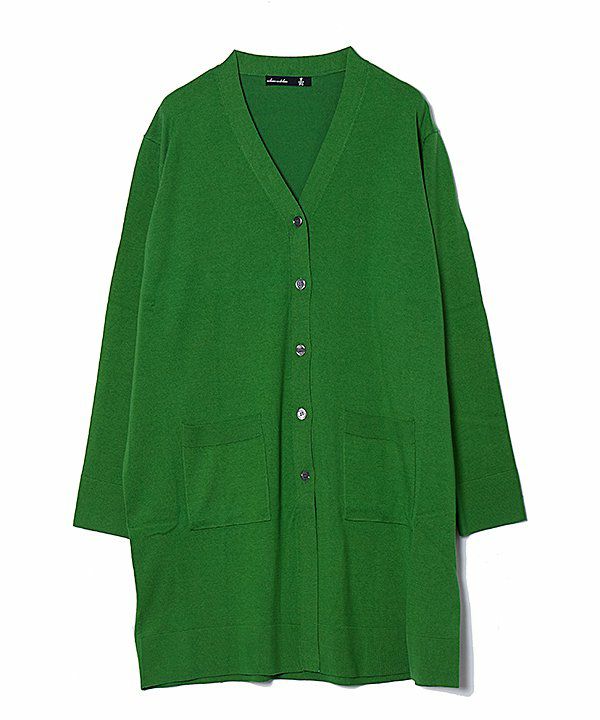 ヨーガンレール ロングコート　カーディガン M　厚手　グリーン　緑 ウール シルキーロングCD | AS KNOW AS オンラインショップ