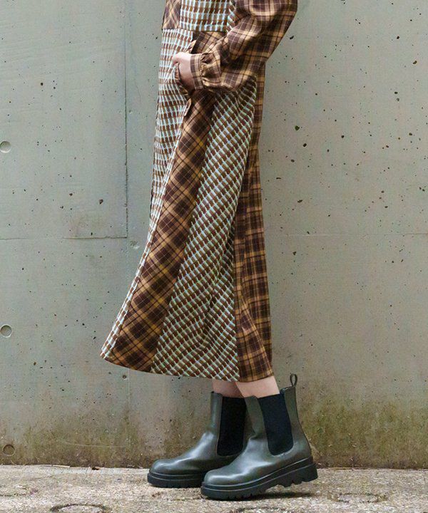 チェックの小窓ワンピ | AS KNOW AS オンラインショップ