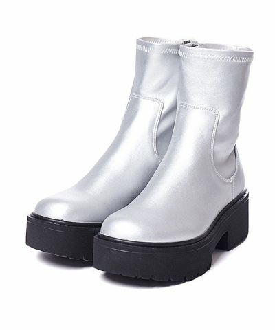 パメオポーズ シルバー 厚底ブーツ パメオポーズ シルバー 厚底ブーツ