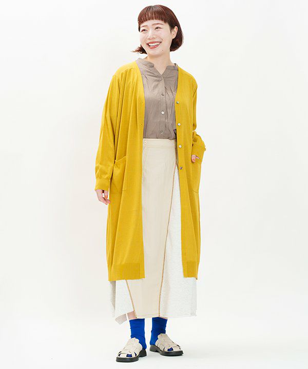 洗えるギャザロングカーデ | AS KNOW AS オンラインショップ